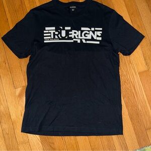 True Religion Black Graphic Tee like New Medium